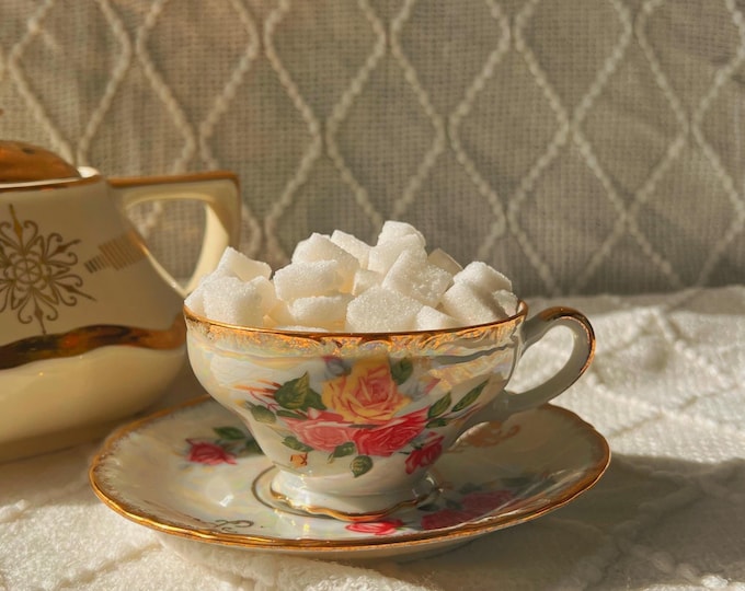 Handmade Infused Sugar Cubes: Edible Flowers, Herbal Tea Cubes (50 Count)