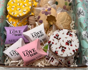 Tea Lovers Gift Basket: Raw Honey, Guava Jam & Homemade Cookies