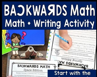 Matemáticas al revés / Crea tu propio problema de palabras / Crea tu propio problema de matemáticas (Descarga digital)