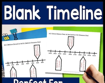 Blank Timeline Template | Printable Timeline Template | Timeline Activity | Digital PDF | History Timeline Poster for Homeschool