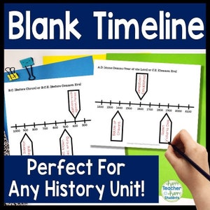 Blank Timeline Template | Printable Timeline Template | Timeline Activity | Digital PDF | History Timeline Poster for Homeschool