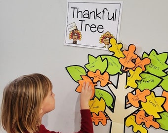 Thankful Tree Activity | A Fun Thanksgiving Activity | I am Thankful For Activity for Kids | Digital Download | Thankful Tree Printable