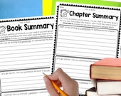 Book & Chapter Summary Worksheet Templates: Homeschool Reading (Digital Download)