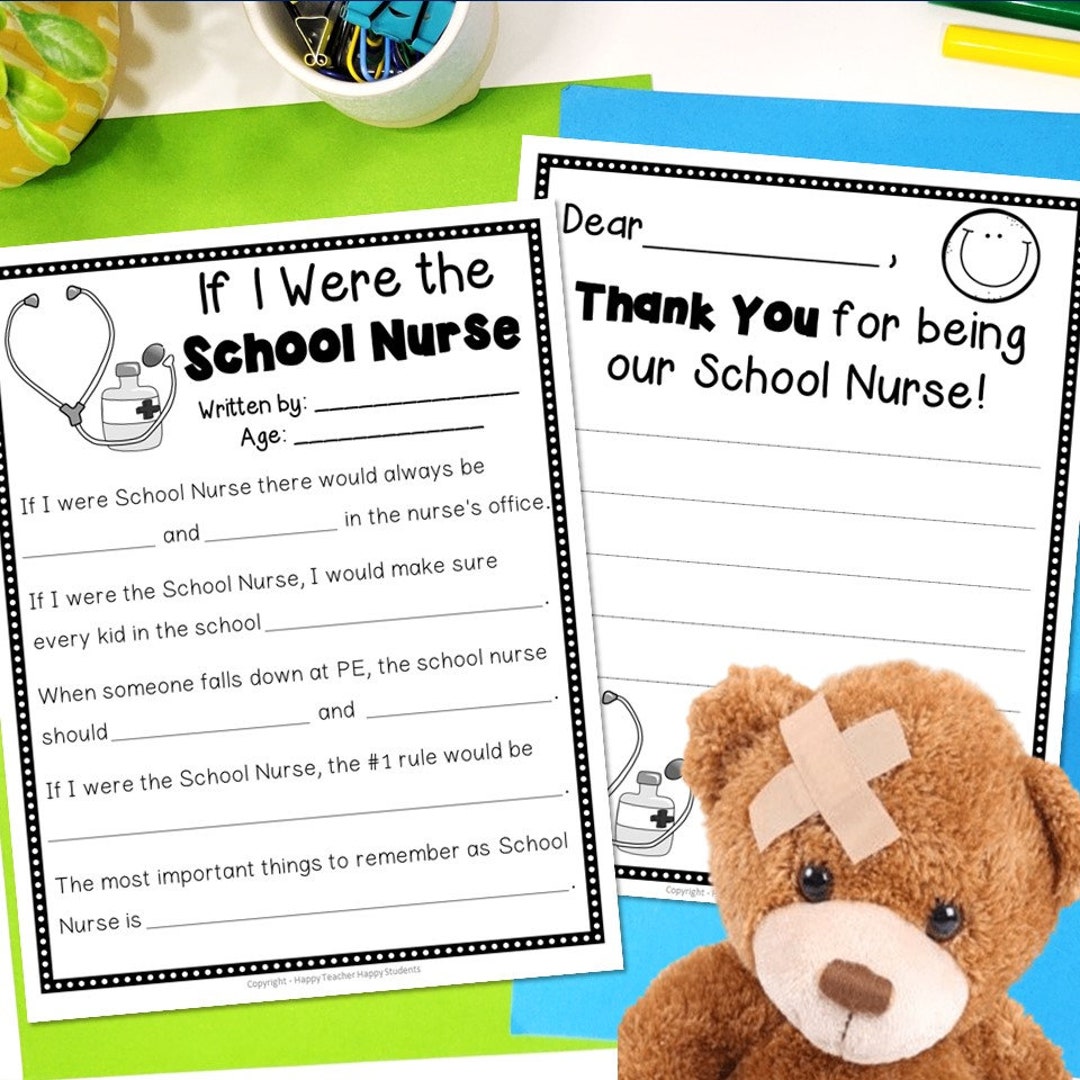 If I Were the School Nurse School Nurse Appreciation Day Thank You for