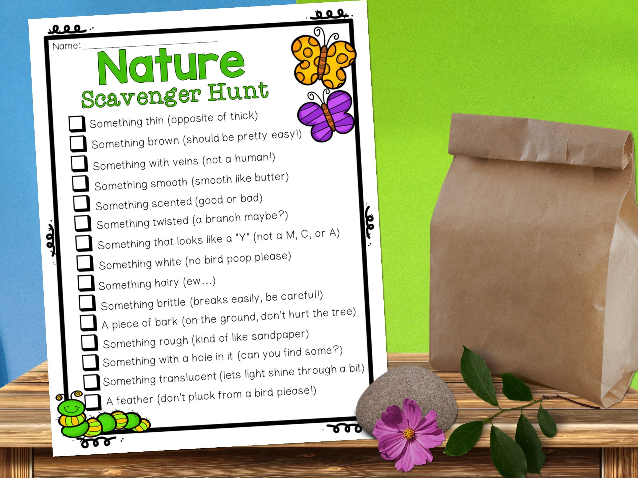 Nature Scavenger Hunt Printable PDF | Outdoors Scavenger Hunt for Kids, Earth Day Scavenger Hunt ...