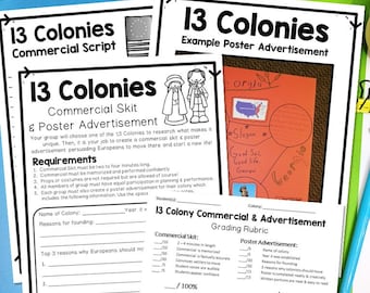 13 Colonies Project: Commercial & Poster Activity (Digital Download)