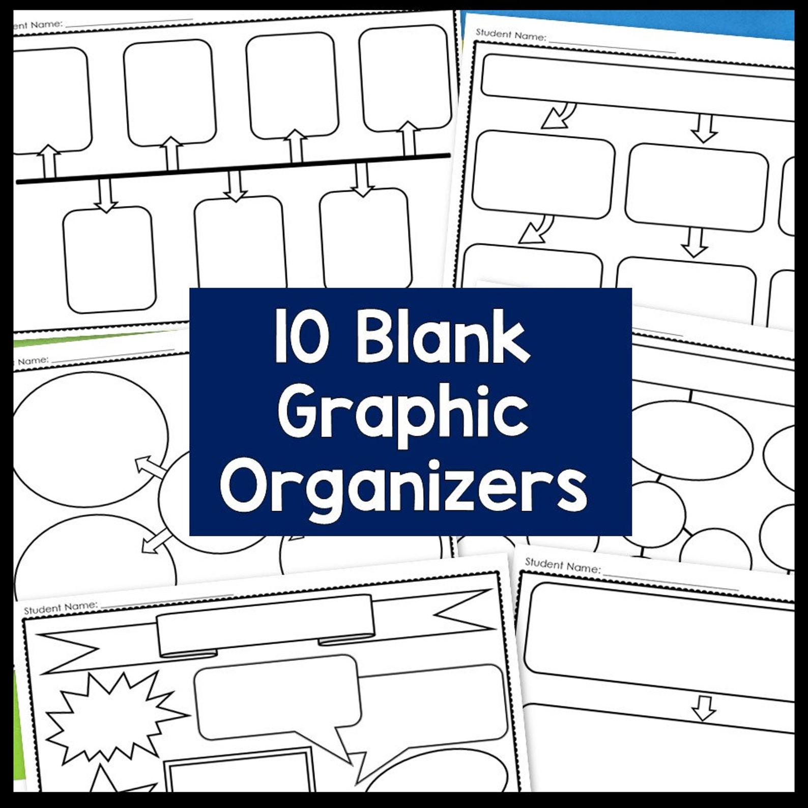 10 Blank Web Graphic Organizers for All Subjects (digital Download) - Etsy