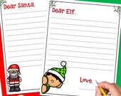 Dear Santa & Elf Letter Template: Kids Christmas Activity (Digital Download)