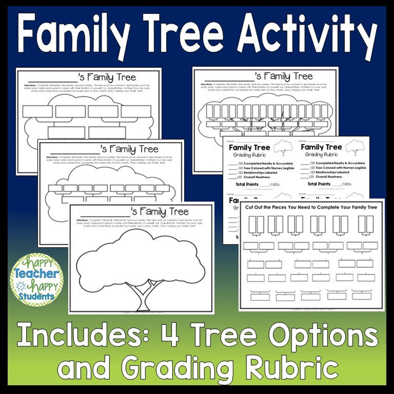 My Family Tree Project : 3 Family Tree Templates |family Tree Printable ...
