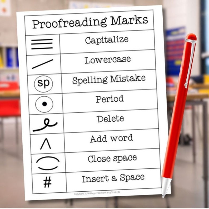 Proofreading Marks Checklist Proofreading Checklist PDF Download