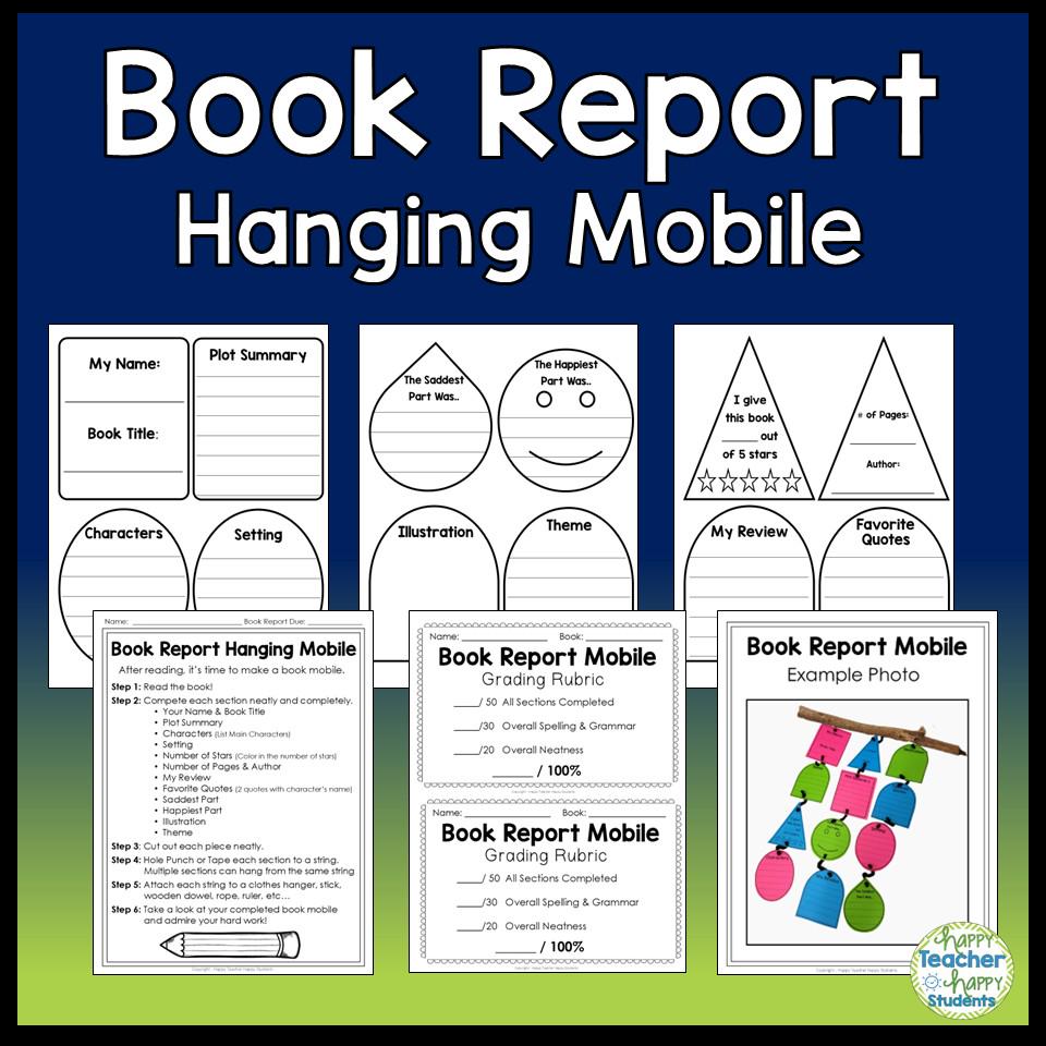 Clothes Hanger Book Report Mobile: Creative Book Report Template ...