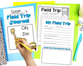 Printable Field Trip Journal, Field Trip Worksheet, Field Trip Word Search, Post Field Trip Writing Activity, Class Field Trip, Reflection