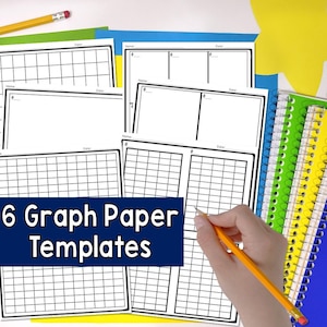Math Graph Paper Template for Kids | 6 Designs | Graph Grid Papers | Digital Graph Paper | Printable | Math Answer Keys and Math Worksheets