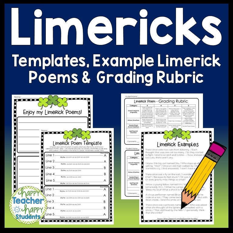 Limerick Template Writing Limericks Worksheet St Patrick #39 s Day Writing Limerick Template Writing Limericks Worksheet St Patrick #39 s Day Writing
