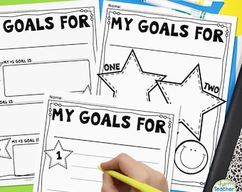 Goal Setting for Kids | Goal Planner Printable for Kids | Student Goal Tracker For All Year | 3 Designs | Goal Planner Template for Kids