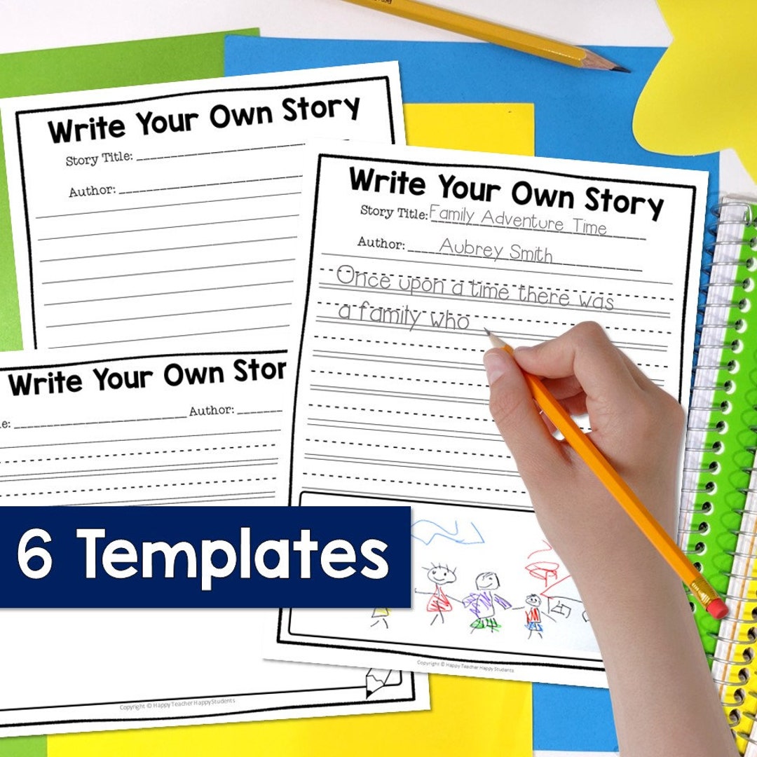 Story Writing Paper | 6 Story Paper Templates | Printable Handwriting ...