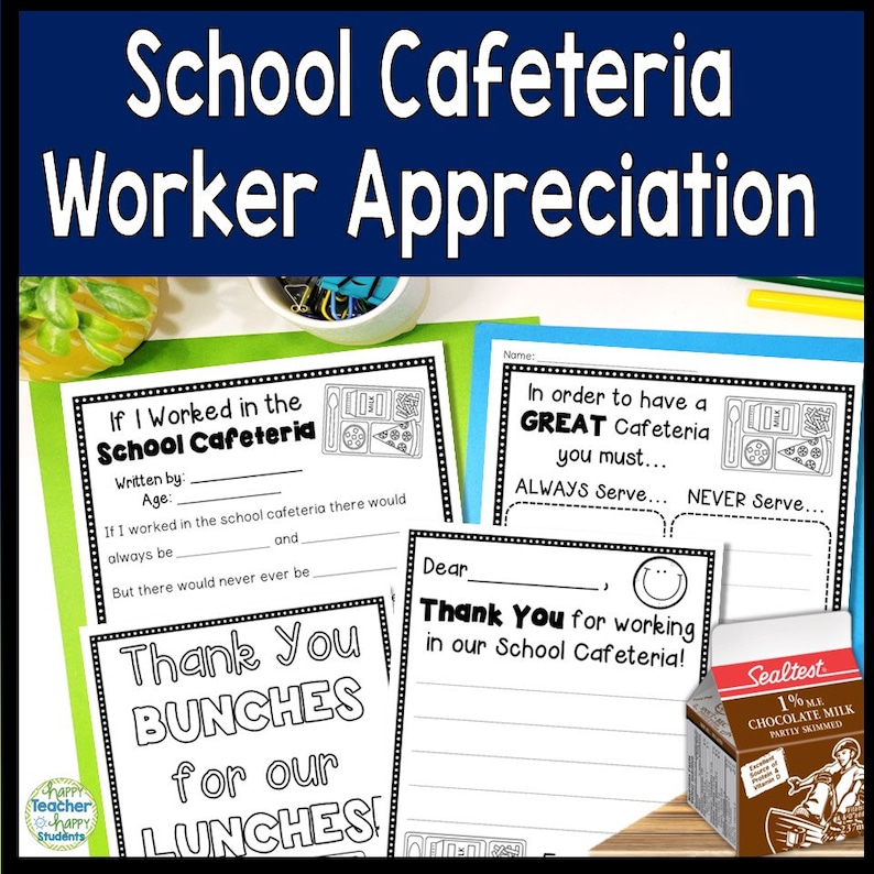 Cafeteria Worker Appreciation Day Thank You Card for School Cafeteria