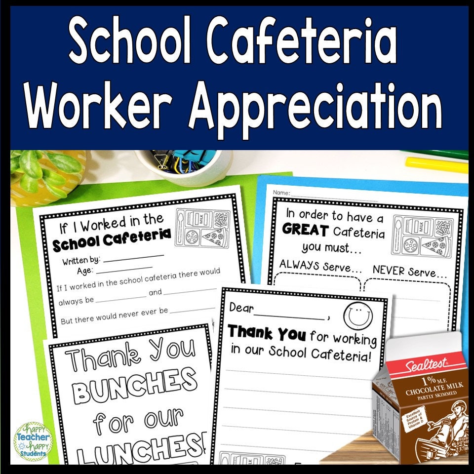 Cafeteria Worker Appreciation Day Thank You Card for School Cafeteria