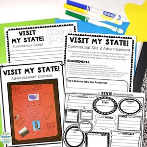 State Research Project | Create a Commercial & Poster | State Project for Kids (Digital Download PDF)