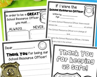 School Resource Officer Appreciation | Thank You for School Resource Officer | School Resource Officer Thank You Note | SRO Gift Printable