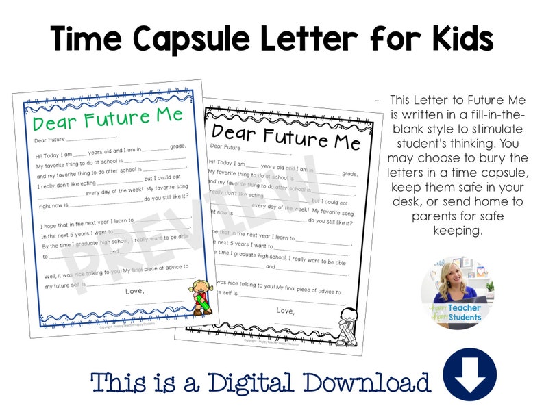 Time Capsule Letter Letter to Future Self Time Capsule Etsy