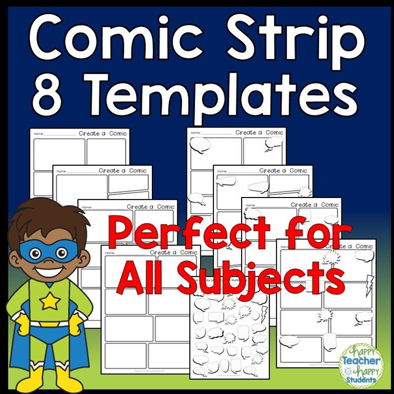 Comic Strip Templates Comic Book Paper or Graphic Novel Etsy