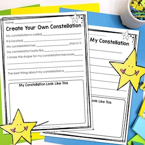 Create a New Constellation | Create Your Own Constellation Writing & Drawing | Make a New Constellation | Constellation Story Writing PDF