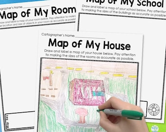 Proyecto Crea un Mapa: Haz un mapa de tu aula, casa o escuela (Descarga digital PDF)