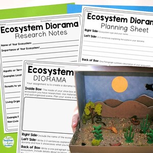 Proyecto Ecosistema / Haz un diorama con una caja de zapatos / Úsalo con cualquier ecosistema / Actividad científica para la educación en casa (Descarga digital)