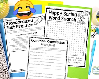 April Fools Day Tricks for Kids | Fake Word Search & Tricky Test | 3 Printable April Fools Day Jokes | April Fools Prank (Printable PDFs)