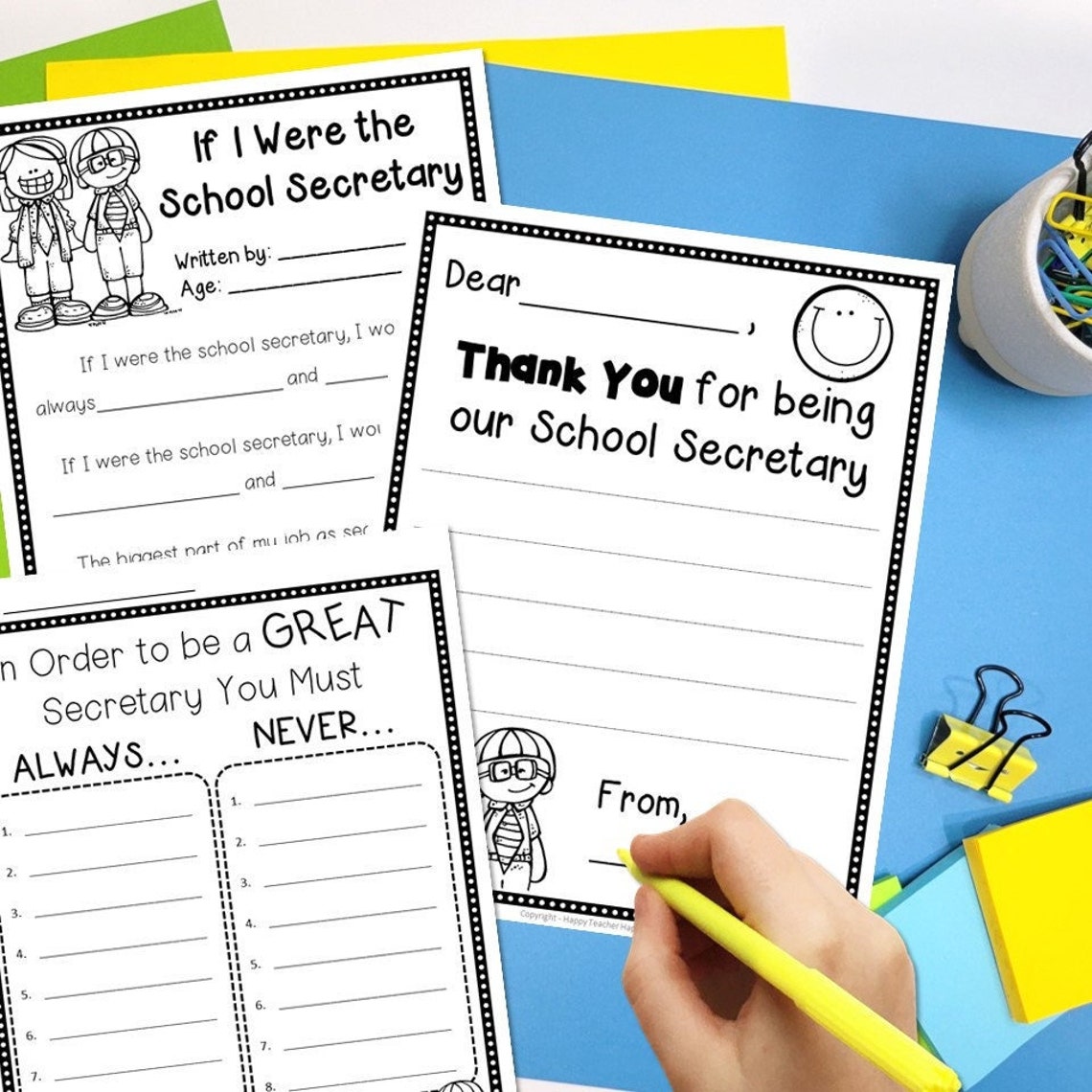 If I Were School Secretary School Secretary Appreciation Day School Secretary Thank You Card