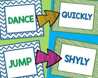 Adverb Charades Game | Adverb Game for Kids (Digital Download)