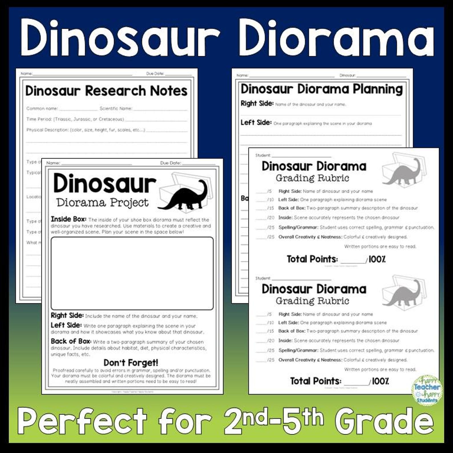 Dinosaur Diorama Project Complete Dinosaur Research Then Decorate A