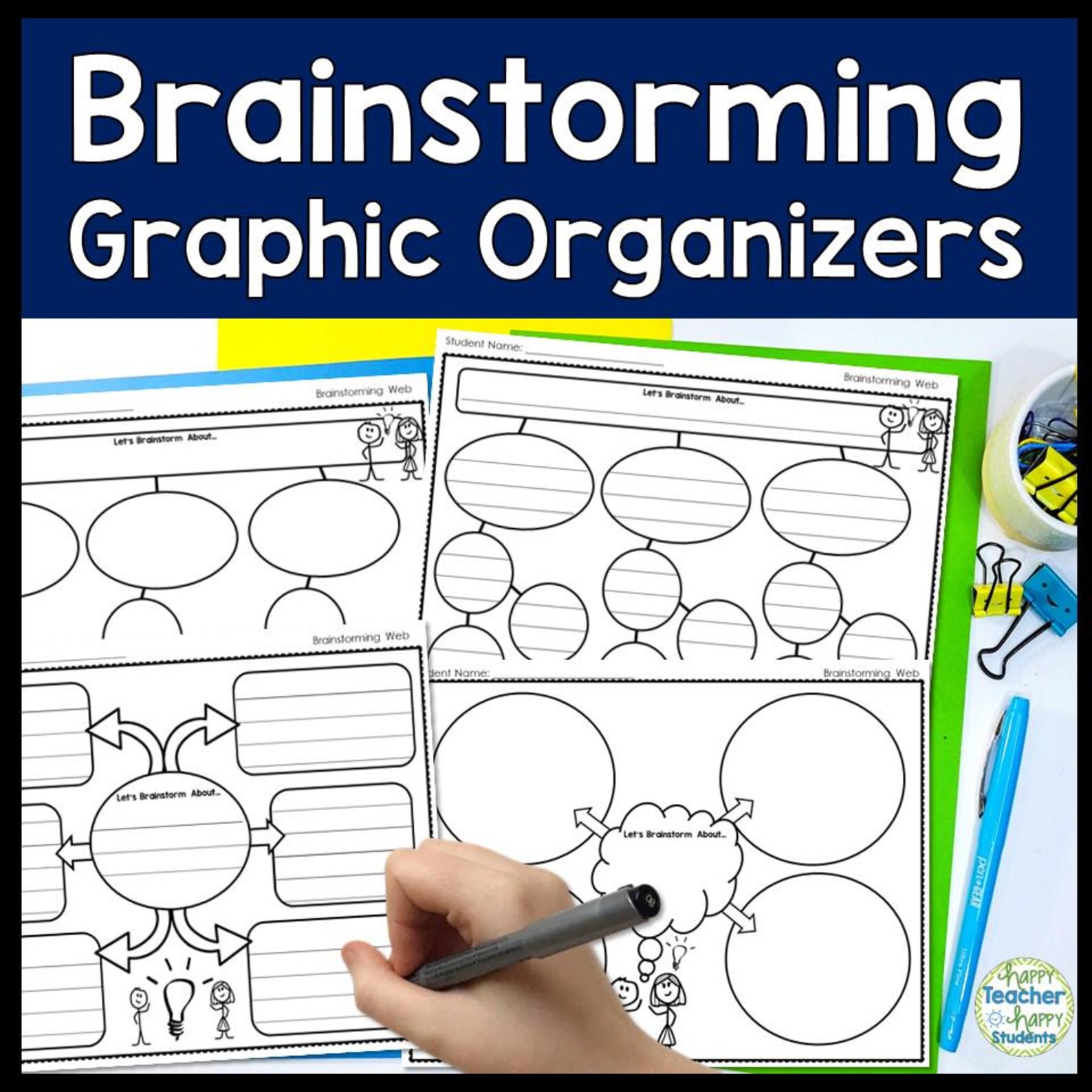 Printable Brainstorming Graphic Organizer | Brainstorm Web for Kids ...