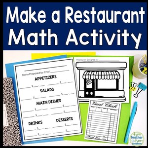 Restaurant Menu Math Project: Create Your Own Restaurant (digital ...