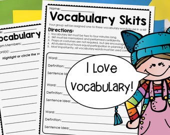 Vocabulary Skits: Fun Vocabulary Activity for Any Vocabulary Words