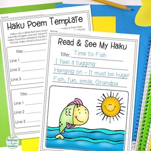 Haiku-Vorlage, Wie schreibe ich Haiku, Beispiele & Benotungsrubrik, Haikus für Kinder schreiben, Haiku schreiben, Poesieeinheit Homeschool