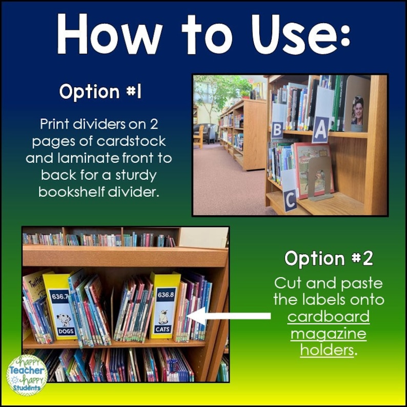 Biography Library Shelf Dividers Classroom Library Labels for