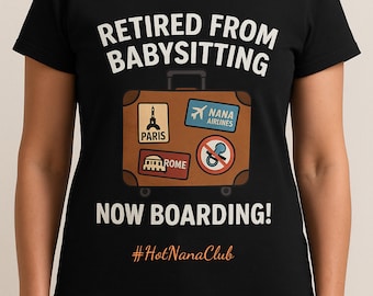 Chemise de voyage grand-mère, t-shirt vacances en famille, t-shirt aventure grand-mère, haut envie de voyager, t-shirt retraite grand-mère, chemise grand-mère humoristique