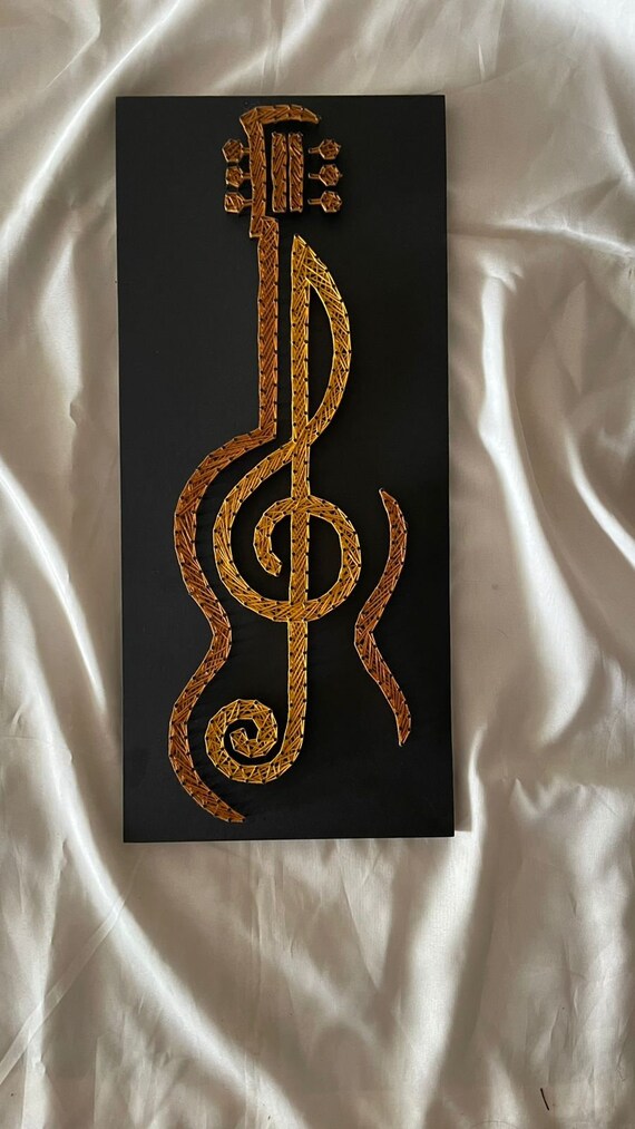 Guitar String Art Handmade String Art Wall Decor Decorative Etsy