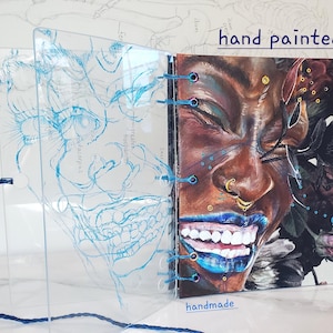 Hand-Painted African American Art Journal: Unique Blank Book