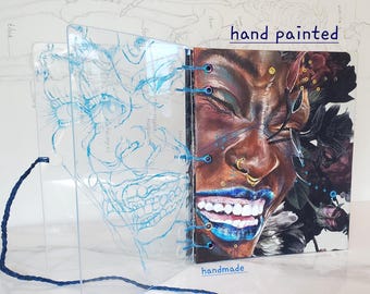 Hand-Painted African American Art Journal: Unique Blank Book