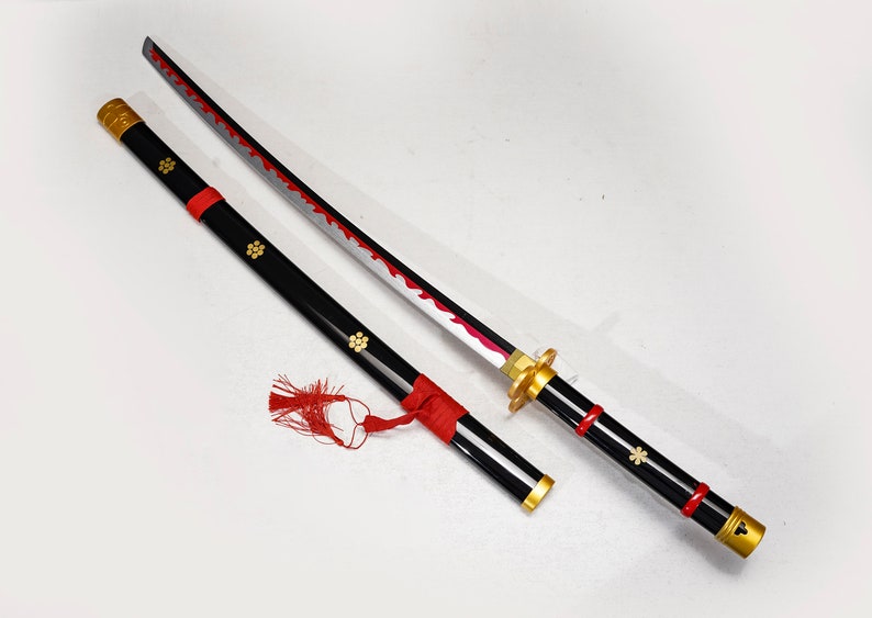 Yama Enmablack Anime Katana Samurai Sword One Piece Handmade Etsy