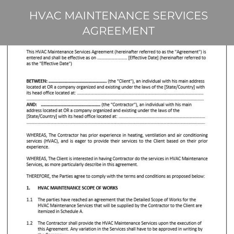 Hvac Proposal Template Etsy
