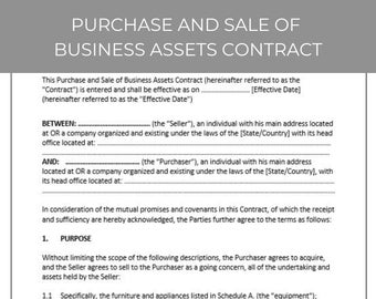 Purchase and Sale of Business Assets Contract