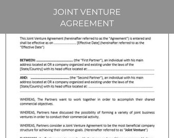 Joint Venture Agreement