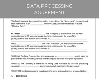 Data Processing Agreement