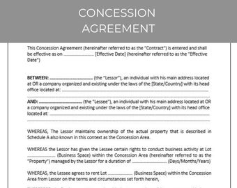 Concession Agreement