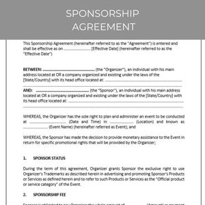 Sponsorovereenkomst