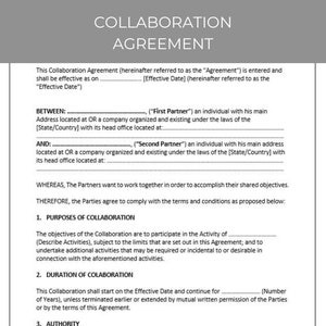 Collaboration Agreement